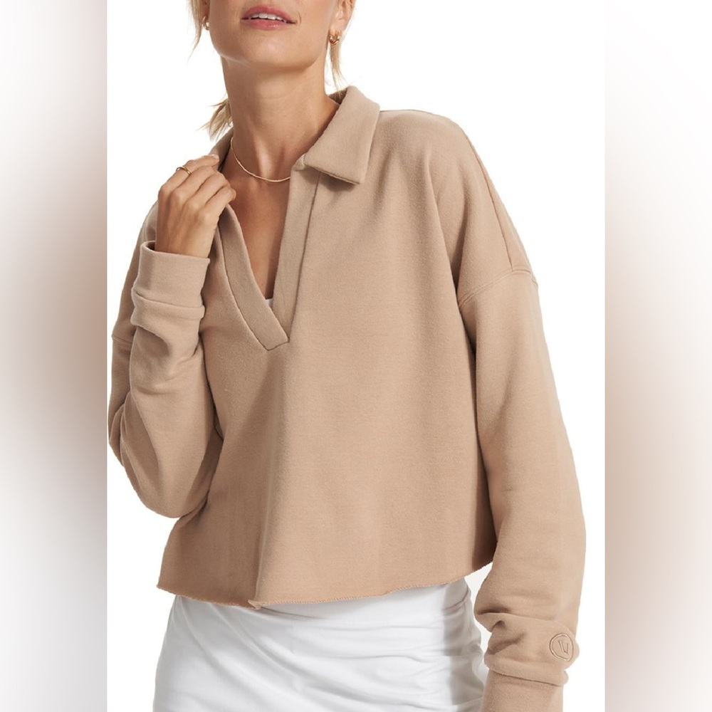 Vuori Sedona Polo Cropped Sweatshirt